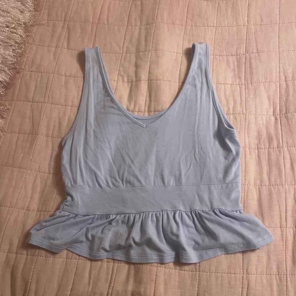 Light blue/ purple tank top from me to we essentials, originally from Pacsun.